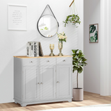 Kitchen Storage Cabinet with 3 Drawers & Adjustable Shelves – Flat Worktop Kitchen Furniture