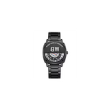 Bestwin Men’s Black Bracelet Watch with Date, Stainless Steel Band, 3ATM – Model 919H