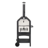 Outdoor Wood-Fired Pizza Oven Kit with Pizza Stone, Peel & Grill Rack – Portable Garden & Camping Pizza Oven