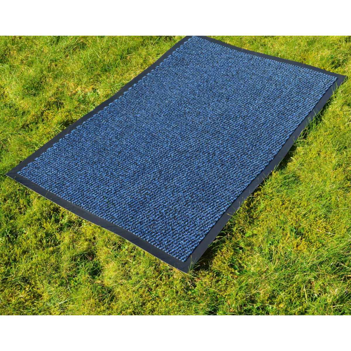 Barrier Mat with Non-Slip Nitrile Rubber Backing, 40 x 60cm – Dirt Trapping Entrance Mat, Blue
