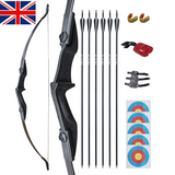 53-Inch Takedown Recurve Bow Set, 40lbs, with 6 Fibreglass Arrows & Target Faces – Archery Kit