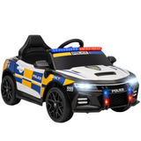 AIYAPLAY Kids Electric Ride-On Police Car with Remote Control, MP3 & Siren – 12V, Ages 3-5, Multicoloured
