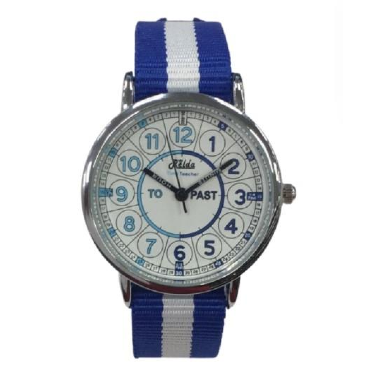 Relda Children's Analogue Watch with Quartz Movement & Adjustable Strap – Boys' Time Teacher, Blue