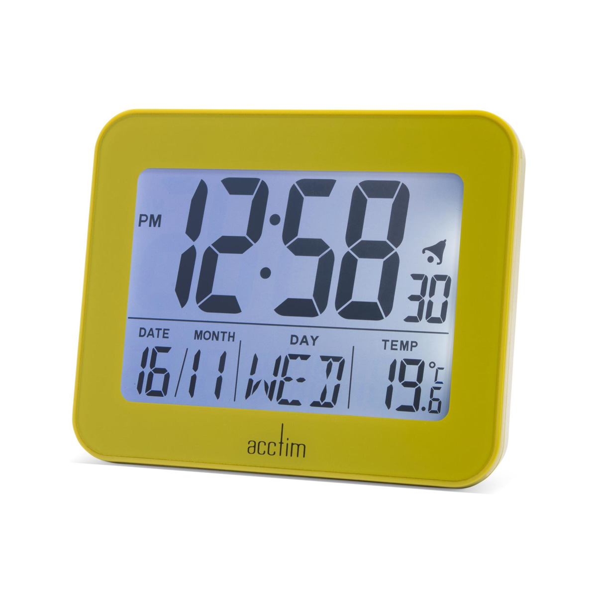 Acctim Otto Superbrite Digital Bedside Alarm Clock with Touch Snooze and Temperature Display – Heathland, 16355