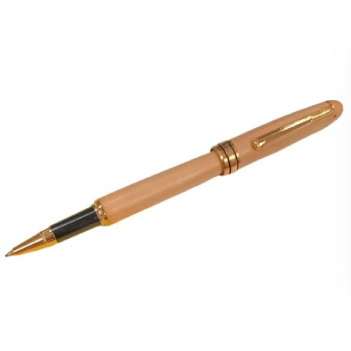 Imperial Handcrafted Natural Wood Ball Pen IMP314M with Gold Trim – Lightweight Bamboo Design, Light Brown