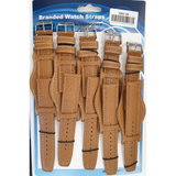 DK Leather Brown Military Watch Straps, 24mm – Pack of 5 Replacement Straps (1007BR)