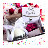 Aye Do Gifts Small Best Dog Mum Gift Hamper with Beaded Bracelet, Vanilla Candle & Milk Chocolate Hearts