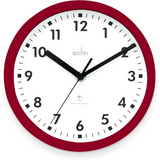 Acctim Nardo 20cm Radio Controlled Red Wall Clock