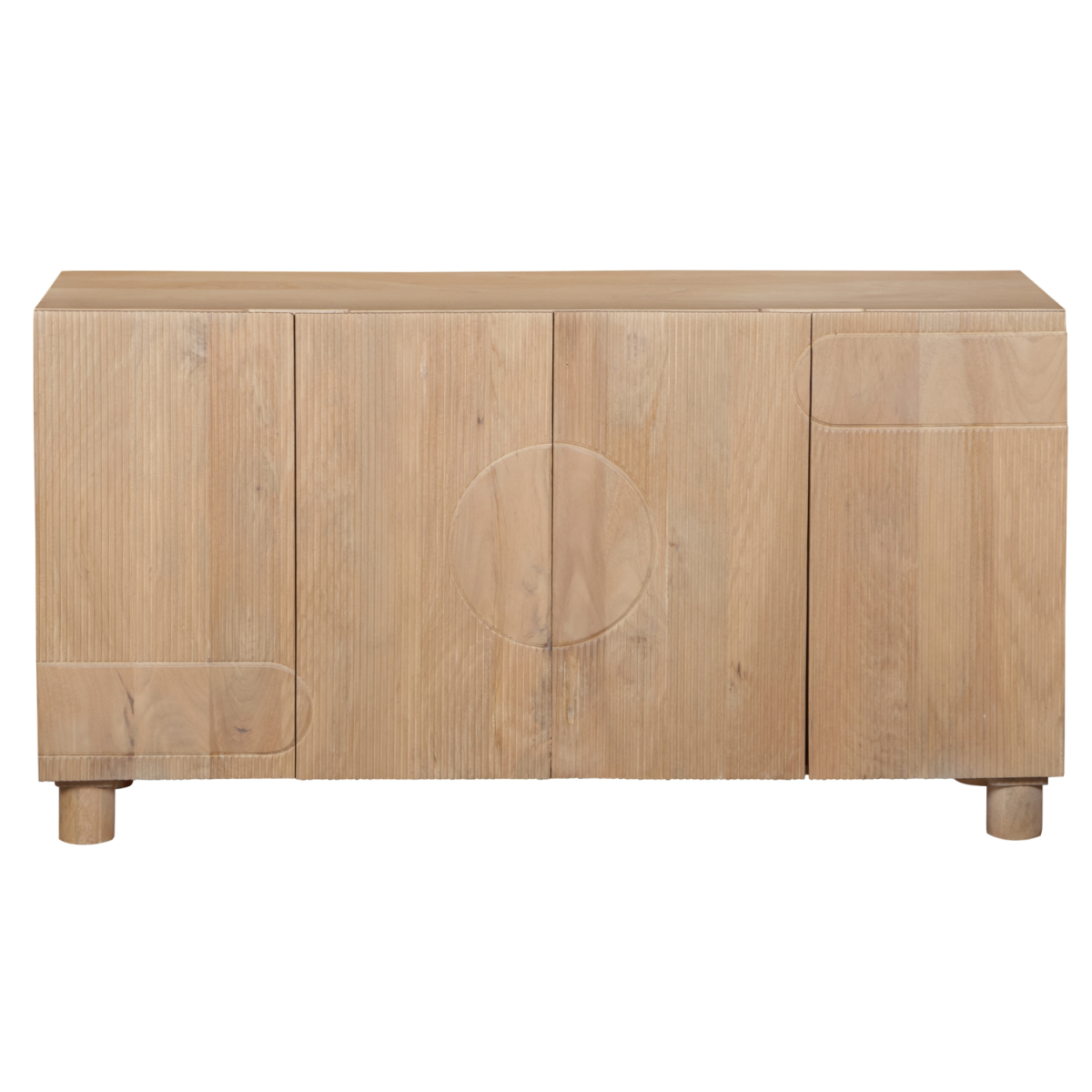Austin Solid Wood Extra Large Sideboard with Wide Top – Natural Grain Storage Furniture for Lamps & Décor