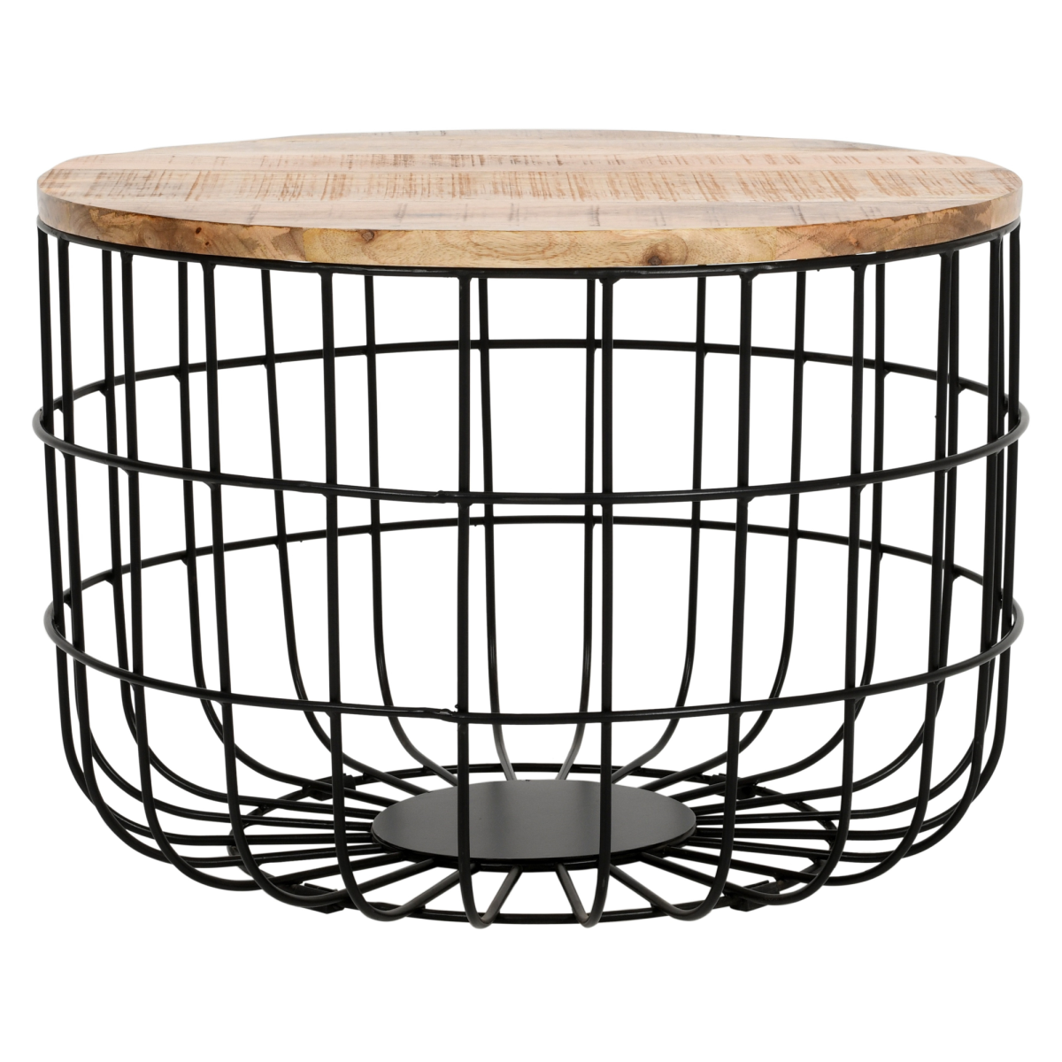 Surrey Coffee Table – Solid Wood & Metal Wire, Handmade, Fully Assembled