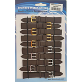 DK Leather Watch Straps, Pack of 10, 14mm – Replacement Watch Bands, Model 1001
