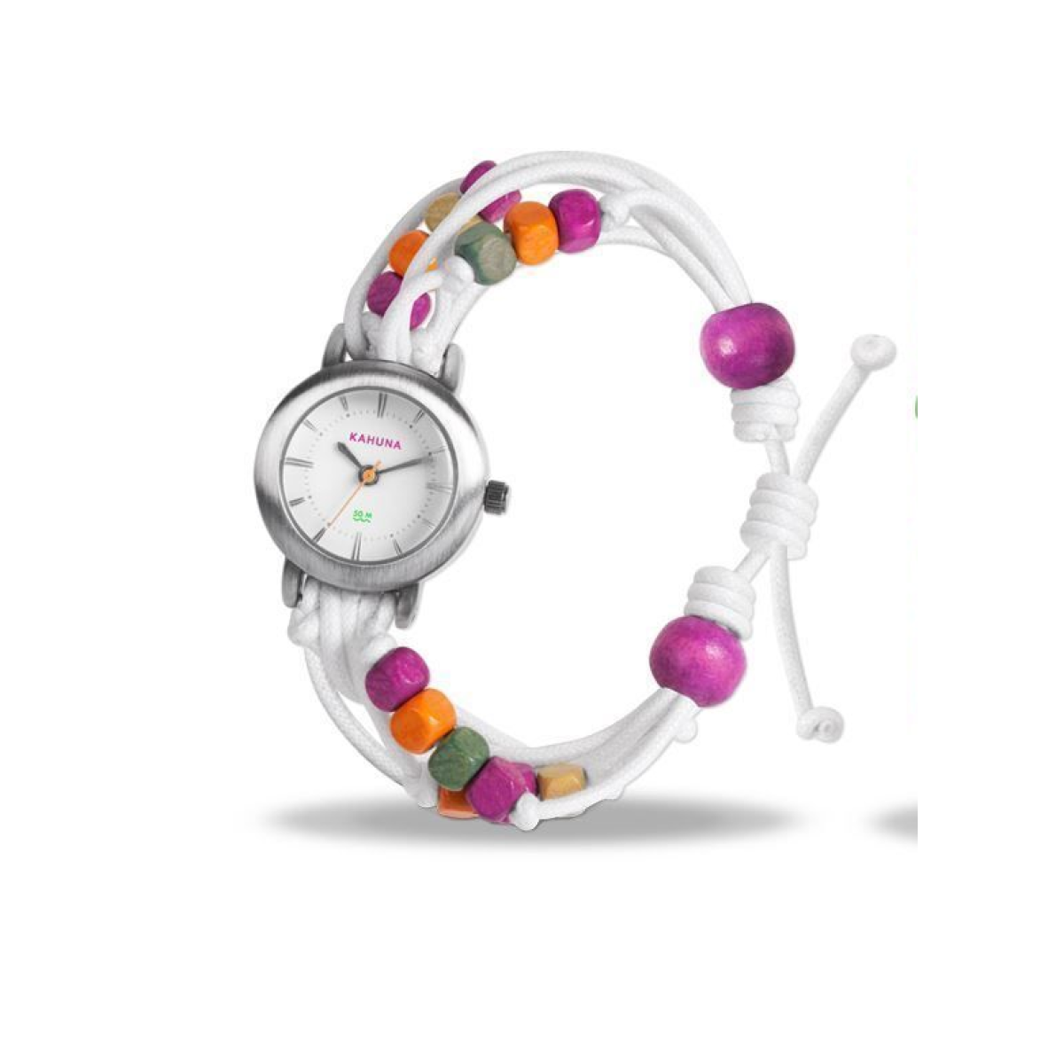Kahuna Ladies Friendship Watch – White Dial, Multicolour Fabric Strap (Clearance, Needs New Battery)