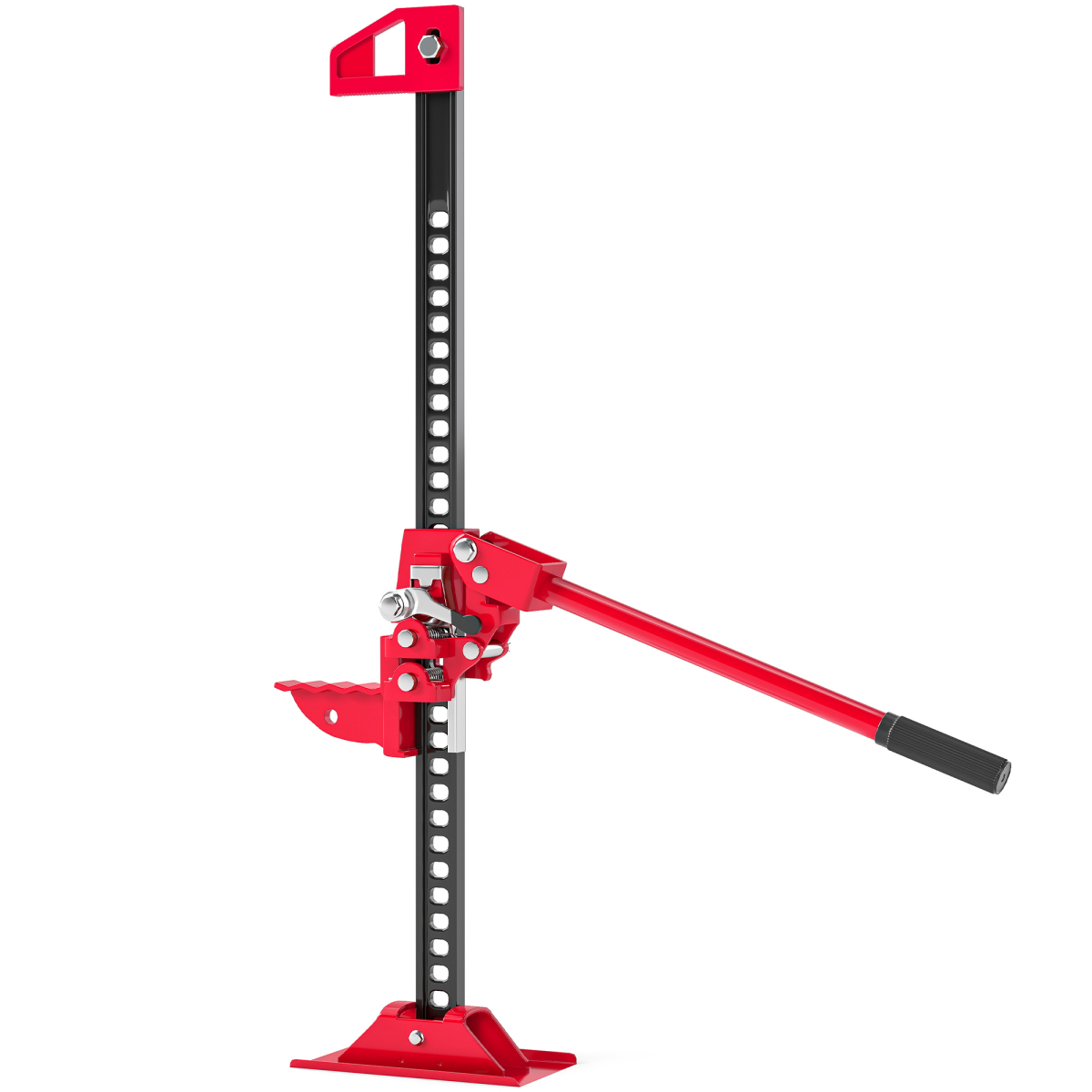 HOMCOM 3 Tonne High Lift Farm Jack, 33" Steel Ratchet Jack with 11–65cm Lift – for 4x4s, Tractors & Trucks, Red