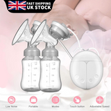 Automatic Double Electric Breast Pump with Lid & Nipple Kit – 2 Modes, 4 Suction Levels, USB Powered