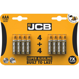 JCB Super Alkaline AAA Batteries, 8 Per Card – Reliable Power for High & Medium Drain Devices
