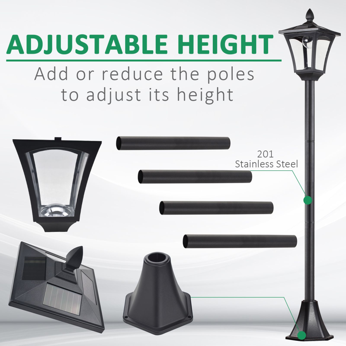 Solar Powered Outdoor Street Lamp
