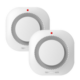 Smoke Alarm 2 Pack – Photoelectric Battery-Operated Fire Protection Detectors with Sound & LED Warning