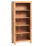 Toko Light Mango Wood Large Open Bookcase – Solid Wood Shelving, Contemporary Design