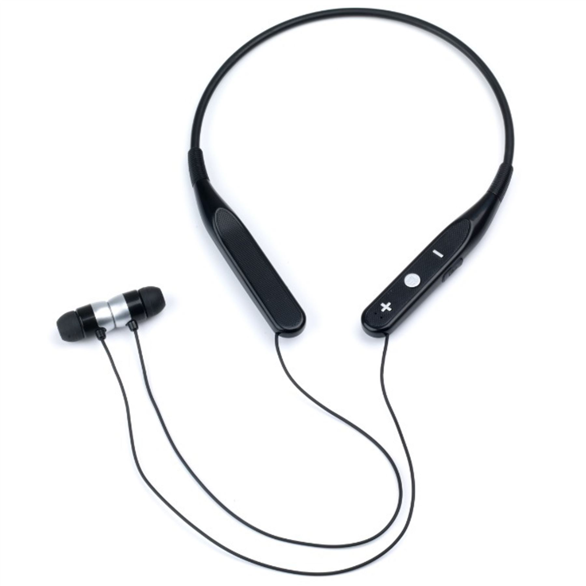 Intempo EE4301 Bluetooth Neckband Earphones with Cushioned Earbuds & Magnetic Design – Sports Earphones, Black