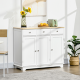Kitchen Storage Cabinet with 3 Cupboards & 3 Drawers – Large Capacity Dining Room Sideboard