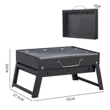 Portable Charcoal BBQ Grill with Folding Feet – Compact, Lightweight Grill for Camping and Picnics