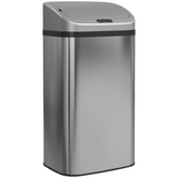 HOMCOM 48L Stainless Steel Sensor Bin with Infrared Lid & Automatic Close – Touch-Free Kitchen Bin, Silver