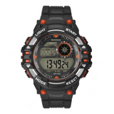 Sekonda Men's Digital Sports Chronograph Watch, Black Strap, 50m Water Resistant