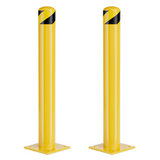 Yellow Steel Parking Bollard Post, 122cm (48in) with 11.4cm Diameter – Powder Coated Safety Barrier