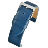 Blue Calf Leather Watch Strap 16mm – Smooth Leather, Nubuck Lining, Square Buckle