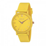 Henley Ladies Coloured Case Silicone Sports Watch, Yellow