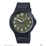 Casio Men's Analogue Watch – Green Dial, White Numbers, Japanese Quartz, MW-240-3BVDF
