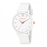 Henley Ladies Coloured Case Silicone Sports Watch, White – H06178.4