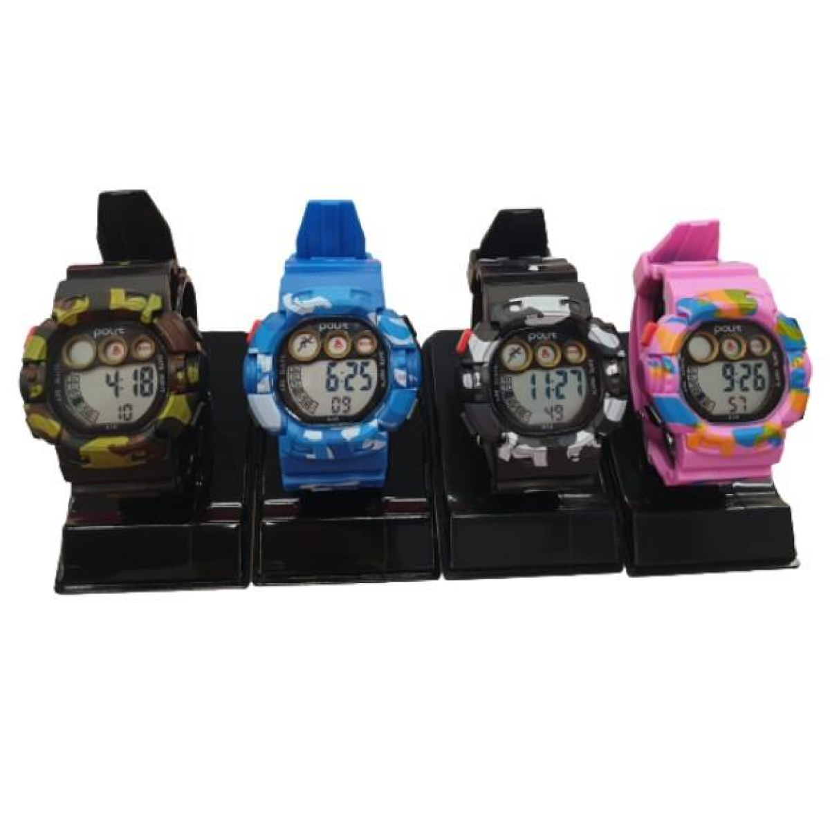 POLIT Army Kids Sports Digital Watch with LED Backlight, Chronograph & Alarm – Waterproof, Small Face