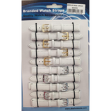 DK Leather Watch Straps, Pack of 10 in 14mm – Replacement Watch Bands, White