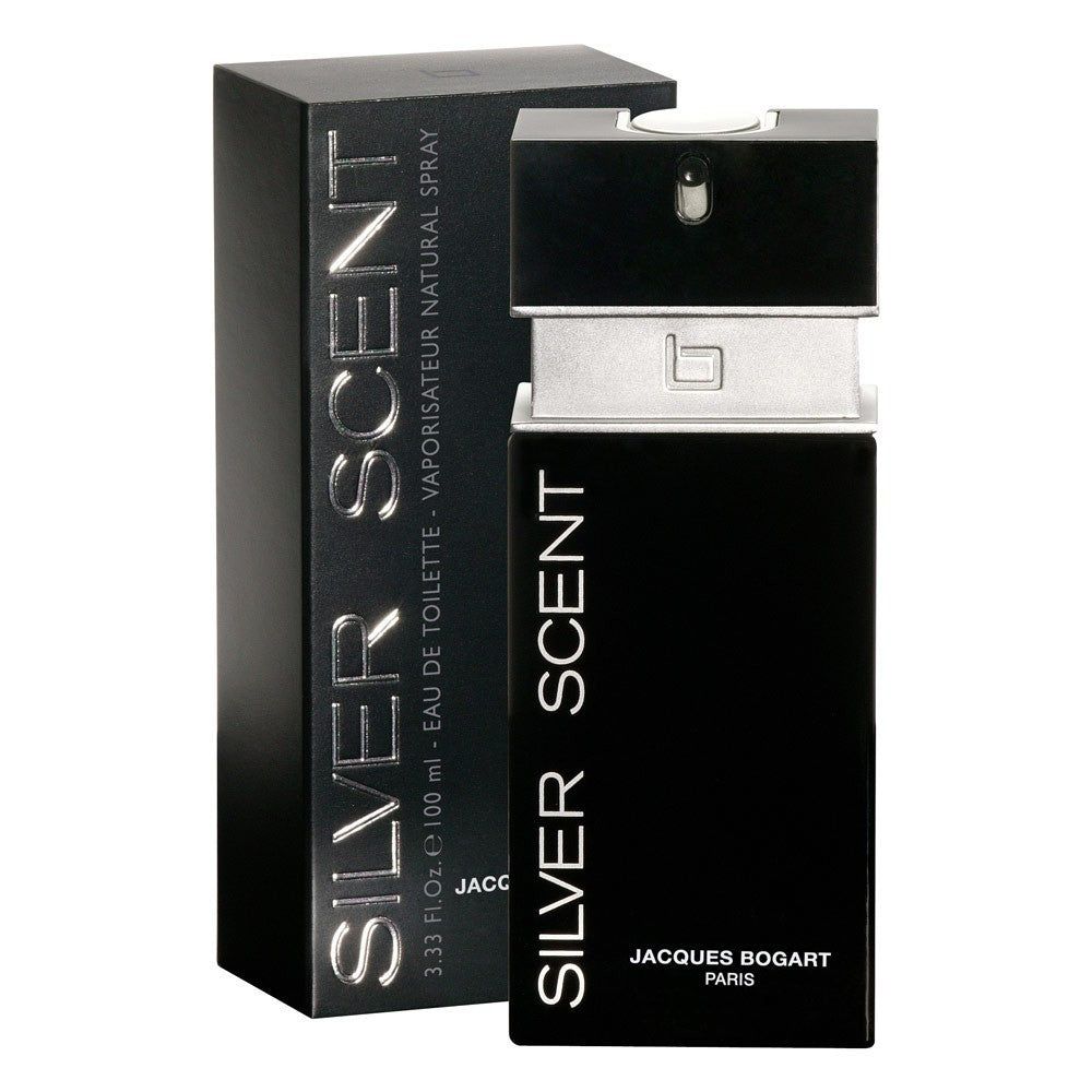 Jacques Bogart Silver Scent Eau de Toilette Spray 100ml – Fresh & Citrus, Aromatic Fragrance for Men