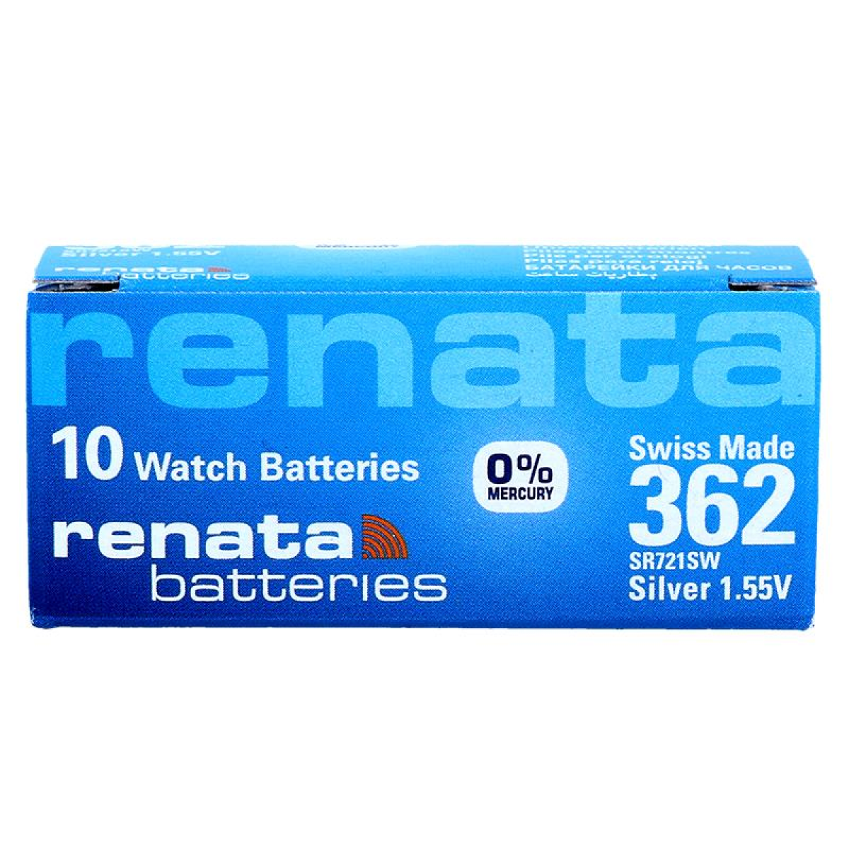 Renata SP 362 Watch Batteries, Pack of 10 – Higher Silver Content Coin Cells for Longer Battery Life