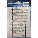 White Leather Watch Straps, 6mm – Pack of 10