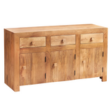 Toko Light Mango Wood Large Sideboard with Cupboard & Drawer Storage – Contemporary Dining Room Furniture