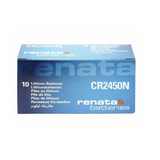 Renata CR2450 Lithium Watch Batteries – Reliable Coin Cell Power for Watches, Pack of 10