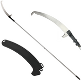 Outsunny 1.8–2.9m Telescopic Tree Pruner with Saw – Long Reach Tree Lopper with Aluminium Pole, Silver & Black