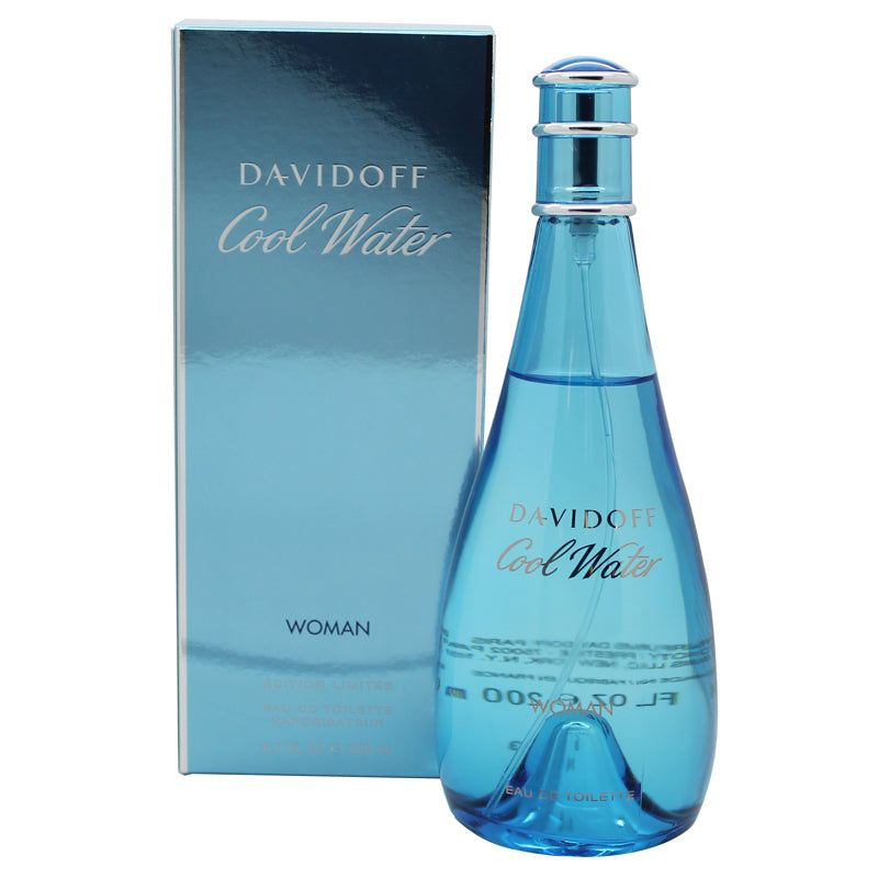 Davidoff Cool Water for Women Eau de Toilette Spray 200ml – Floral, Fresh & Citrus Fragrance for Women