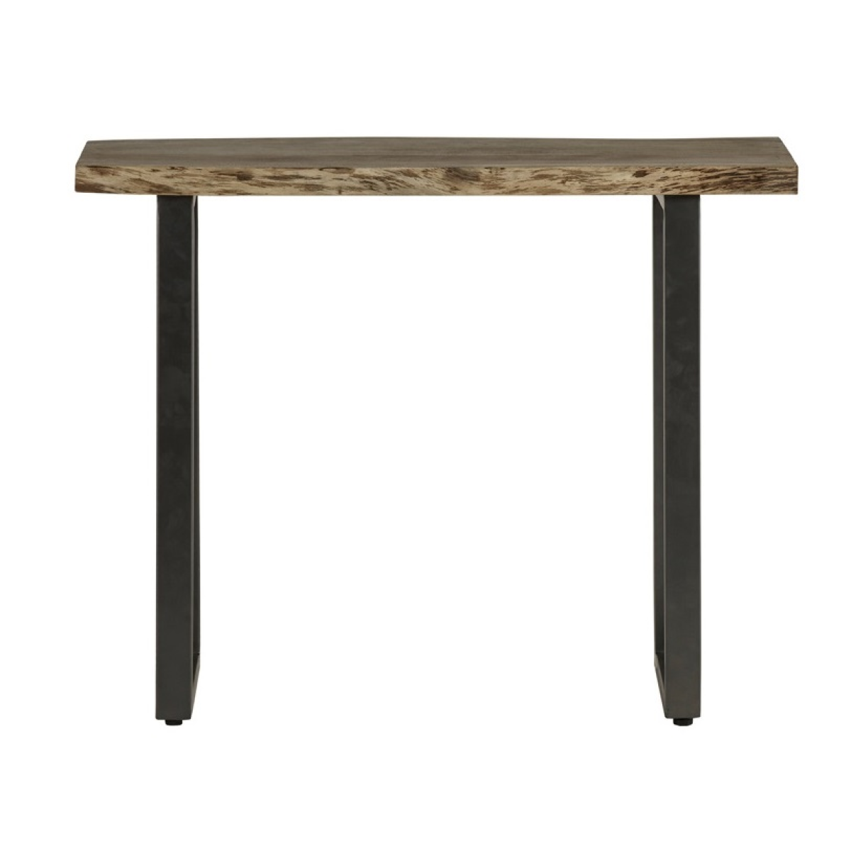 Baltic Live Edge Solid Wood Console Table with Metal Sled Legs – Hallway & Living Room Furniture