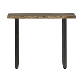 Baltic Live Edge Solid Wood Console Table with Metal Sled Legs – Hallway & Living Room Furniture