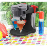 Neo Snow Cone Slushy Maker Machine with 4 Reusable Cups and 2 Syrup Dispensers – Shaved Ice Party Maker, Black