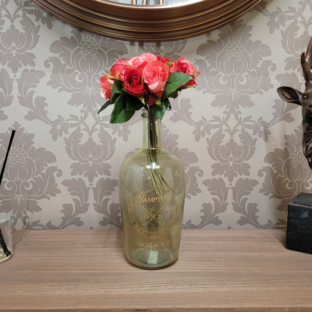 Decorative Clear Glass Bottle Vase