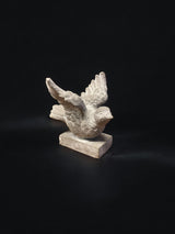 Stone-Look Resin Bird Garden Ornament on Base, 13cm – Decorative Figurine for Home or Office