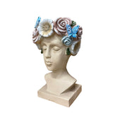 AcaciaHome 42cm Fibreglass Tiki Lady Head Planter – Easter Island Style Garden Ornament