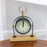 Silent Sweep Black Mantel Clock with Easy-to-Read Face – Quiet Tabletop Timepiece for Bedroom & Office