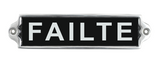 'Failte' Irish Cast Aluminium Door Sign, 20cm – Welcome Wall Decor Gift for Home or Office