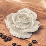 Stone-Look Resin Flower Garden Ornament on Base – Decorative Floral Figurine for Home or Office, 11cm